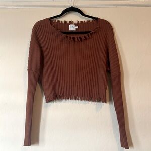 'Princess Polly' Distressed/Ribbed Sweater